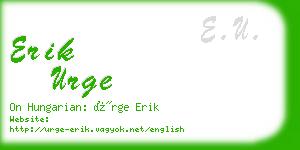 erik urge business card